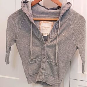 American Eagle Vintage Waffle Knit Sweatshirt Hoodie XSMALL